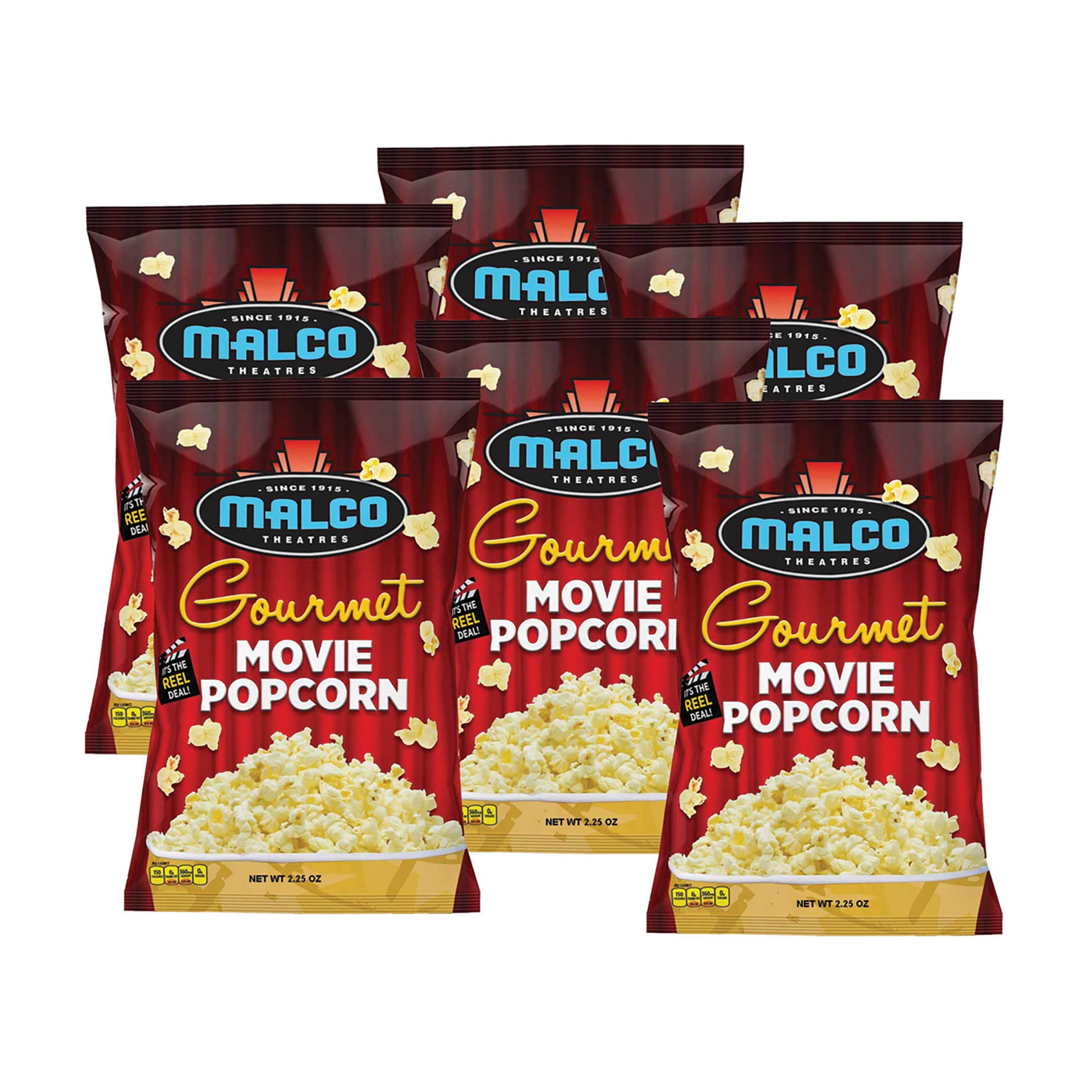 Malco 6 - 2.25oz Pak Popcorn